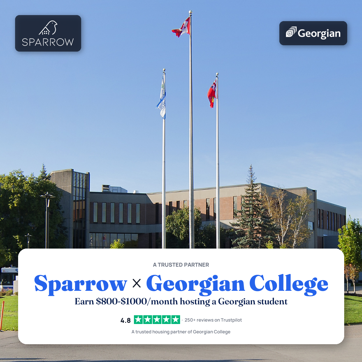 Sparrow partners with Georgian College and GCSA to expand student housing options in Barrie